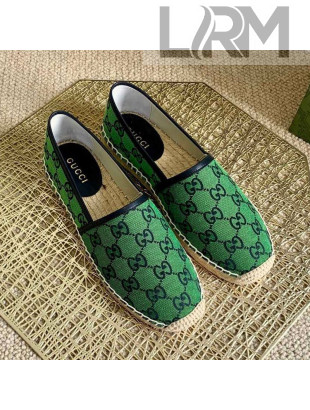 Gucci GG Canvas Espadrilles Green 2021 08 (For Women and Men)