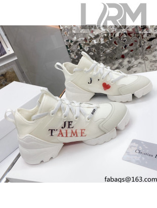 Dior D-Connect Sneaker in Love TAIME Technical Fabric DS24 White 2021