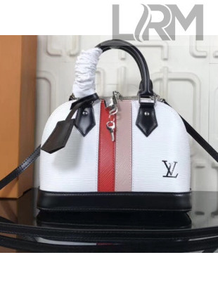 Louis Vuitton Stripes Epi Leather Alma BB Bag White 2018