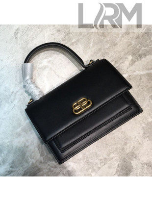 Balenciaga Sharp XS Satchel Top Handle Bag in Black Smooth Leather Black 2020