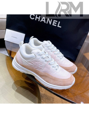 Chanel Fabric & Suede Sneakers Pink 2021 111112