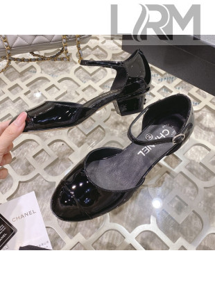 Chanel Patent Calfskin Open Shoe/Pumps G38571 Black 2021