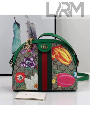 Gucci Ophidia GG Flora Small Shoulder Bag ‎499621 Green 2019