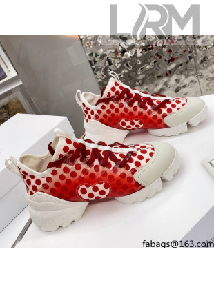 Dior D-Connect Sneaker in Zodiac Printed Technical Fabric DS10 Red 2021