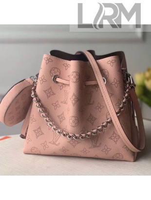 Louis Vuitton Mahina Monogram Perforated Bella Bucket Bag M57068 Pink/Silver 2021