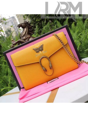Gucci Garden Butterfly Dionysus Mini Chain Bag 516920 Yellow 2018