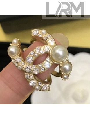 Chanel Crystal Pearl Ring AB5739 2021