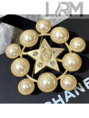 Chanel Pearl Star Brooch AB2342 2019
