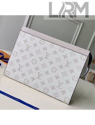 Louis Vuitton Monogram Pochette Voyage MM Pouch M61692 White 2019