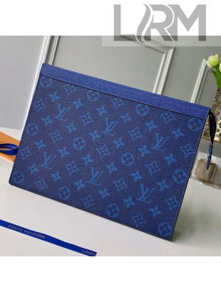 Louis Vuitton Monogram Pochette Voyage MM Pouch M61692 Blue 2019