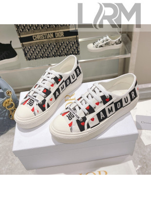Dior Walk'n'Dior Sneakers in D-Chess Heart Embroidered Cotton 2021