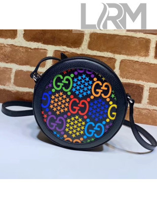 Gucci GG Psychedelic Round Shoulder Bag Black 2020