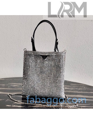 Prada Satin Handbag with Crystal Decoration 1BA253 Crystal 2020