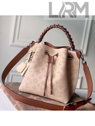 Louis Vuitton Muria Mahina Monogram Perforated Leather Bucket Bag M55801 Nude 2019