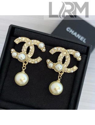 Chanel Crystal Pearl Earrings AB5737 2021