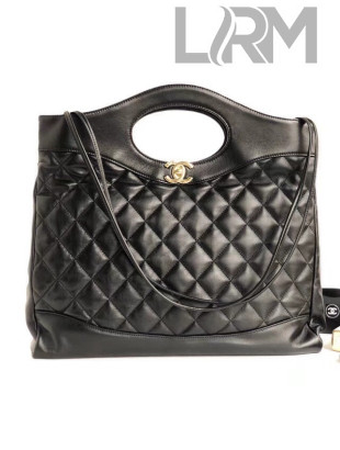 Chanel Lambskin Chanel 31 Medium Shopping Bag A57977 Black 2018