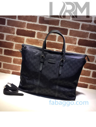 Gucci Large GG Nylon Messenger Bag 387068 Black 2020