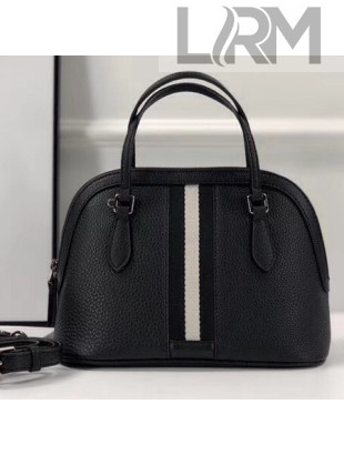 Gucci 341504 Black Calf Leather Top Handle Bag