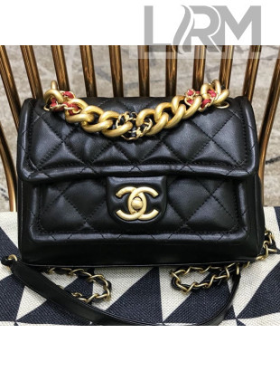 Chanel Quilted Lambskin Small Flap Bag AS0936 Black 2019
