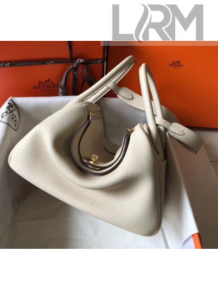 Hermes Lindy 30cm Bag In Togo Calfskin Leather Off-white 2020