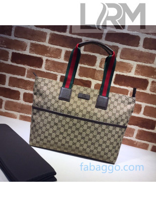 Gucci GG Canvas Tote Bag 155524 Beige 2020