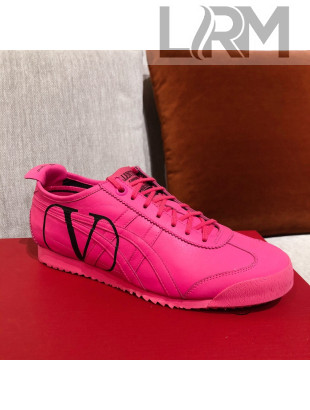 Valentino VLogo Straped Leather Sneakers Pink 2021