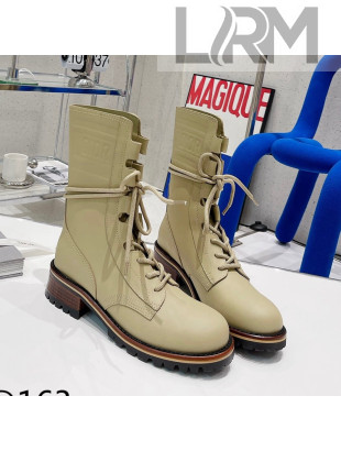 Dior D-Major Calfskin Ankle Boots Beige 2021