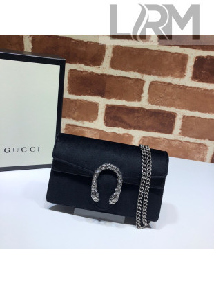 Gucci Dionysus Velvet Super Mini Bag 476432 Black/Silver 2020