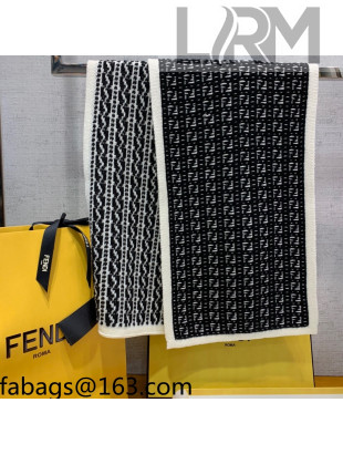 Fendi Wool Scarf 30x180cm Black 2021 110310