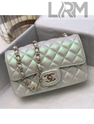 Chanel Iridescent Lambskin Classic Mini Flap Bag A69900 White 2021  