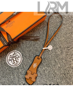 Hermes Oran Sandal Nano Charm Caramel Brown 2021 15