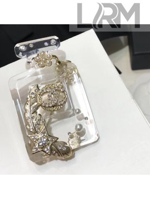 Chanel Cutout Metal Resin Bottle Brooch AB2543 2019