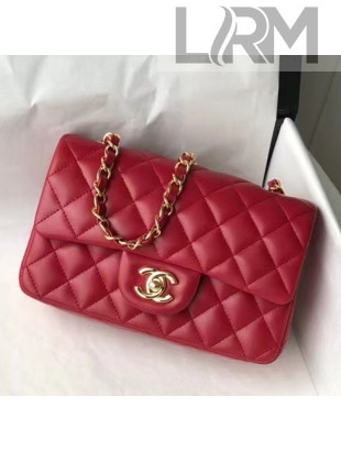 Chanel Lambskin Classic Mini Flap Bag A69900 Burgundy/Gold 2021