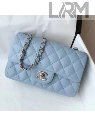 Chanel Lambskin Classic Mini Flap Bag A69900 Sky Blue/Silver 2021