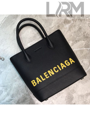 Balenciaga Ville Open Top Handle Bag Black/Yellow 2019