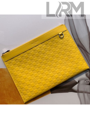 Louis Vuitton Discovery Pochette Damier Infini Leather Pouch N60112 Yellow 2019