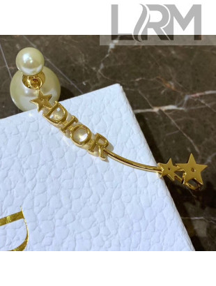 Dior Tribales Pearl Earrings Gold/White 2019