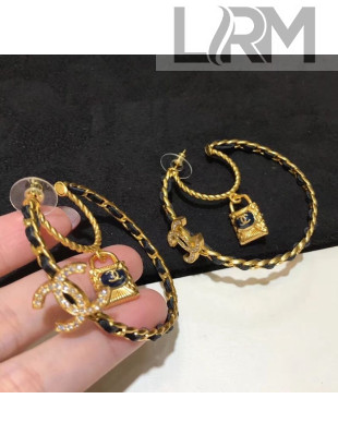 Chanel Lock Hoop Earrings 2019