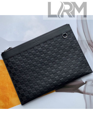 Louis Vuitton Discovery Pochette Damier Infini Leather Pouch N60112 Black 2019