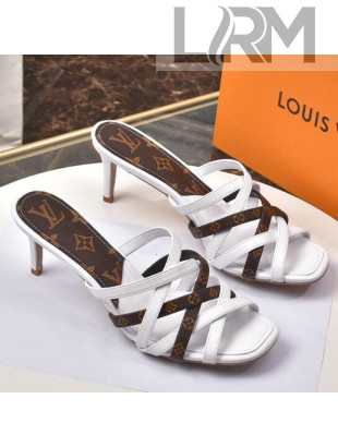 Louis Vuitton Revival Strap Heel Slide Sandals 6.5cm White 2021