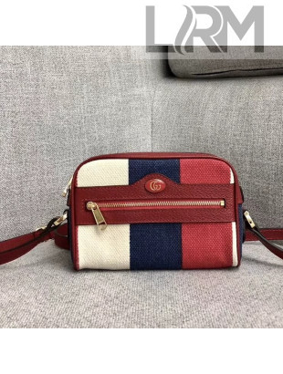 Gucci Sylvie Baiadera Linen Canvas Ophidia Mini Bag 517350 2018