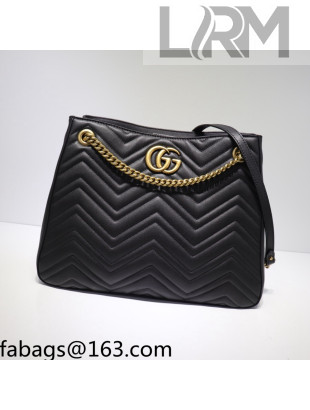 Gucci GG Marmont Leather Tote Bag 453569 Black 2021