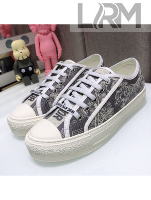 Dior Walk'n'Dior Sneakers in Grey Toile de Jouy Reverse Embroidered Cotton 2021