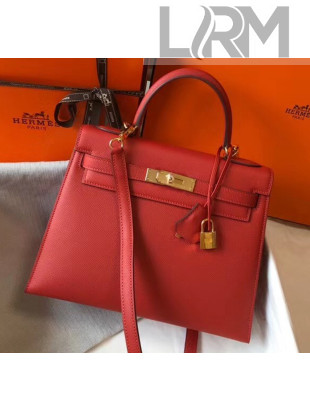 Hermes Kelly 28cm Top Handle Bag in Epsom Leather Red 2020