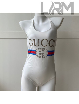 Gucci GG Band One-Piece Swimwear White 2021