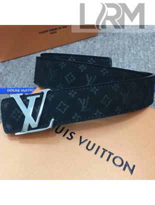 Louis Vuitton Monogram Calfskin Belt 35mm with LV Buckle Black/Silver 2019