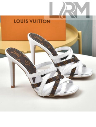 Louis Vuitton Revival Strap Heel Slide Sandals 10cm White 2021