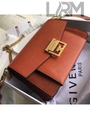Givenchy Small GV3 Bag in Grained and Suede Leather Tan 2018
