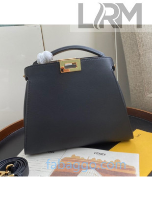Fendi Medium Peekaboo Essential Bag in Stripes and Black Leather 2020