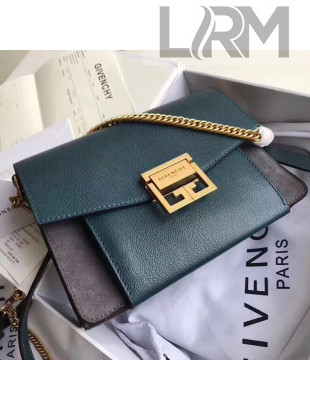 Givenchy Small GV3 Bag in Grained and Suede Leather Deep Green 2018